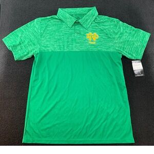 Augusta Sportswear Notre Dame Titans Green Heathered Polo‎ Shirt Adult M
